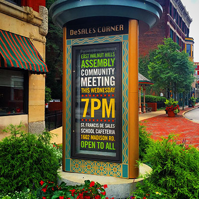 kiosk in East Walnut Hills, Cincinnati